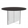 Valore Coffee Table with Round MDF Tabletop and Sturdy Acrylic Cross Base