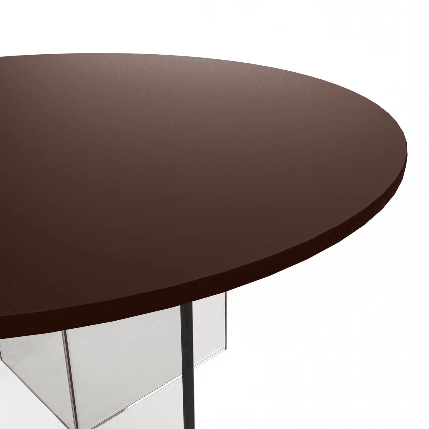 Valore Coffee Table with Round MDF Tabletop and Sturdy Acrylic Cross Base - Elax Furniture