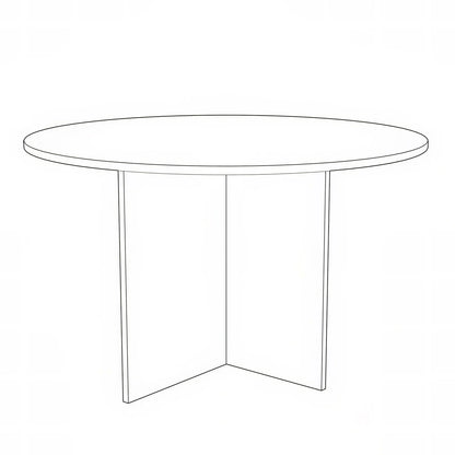 Valore Coffee Table with Round MDF Tabletop and Sturdy Acrylic Cross Base - Elax Furniture