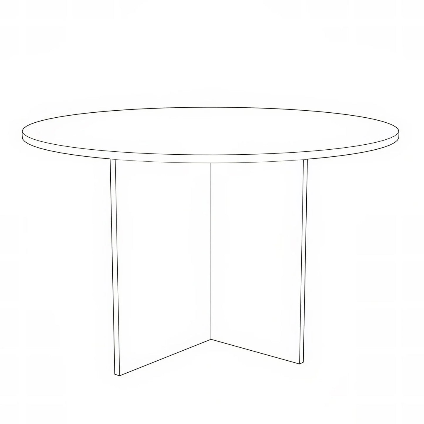 Valore Coffee Table with Round MDF Tabletop and Sturdy Acrylic Cross Base - Elax Furniture