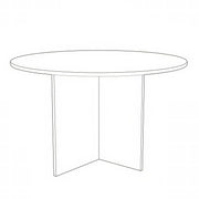 Valore Coffee Table with Round MDF Tabletop and Sturdy Acrylic Cross Base - Elax Furniture