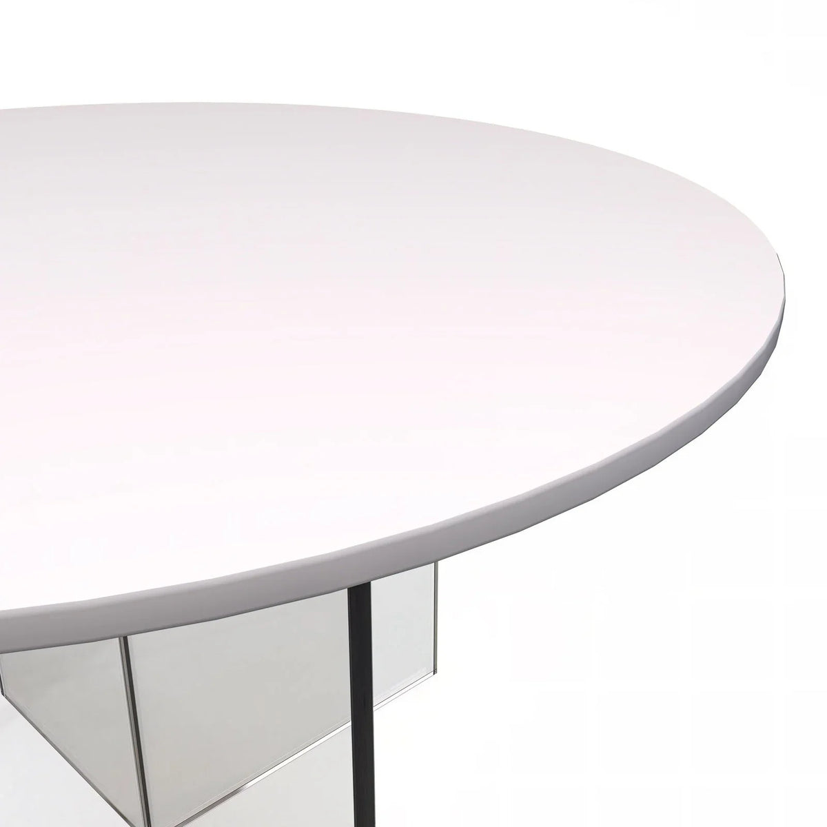 Valore Side Table with Round MDF Tabletop and Sturdy Acrylic Cross Base - Elax Furniture