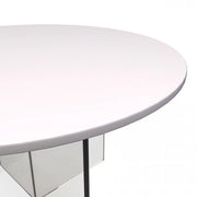 Valore Side Table with Round MDF Tabletop and Sturdy Acrylic Cross Base - Elax Furniture