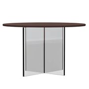 Valore Side Table with Round MDF Tabletop and Sturdy Acrylic Cross Base - Elax Furniture