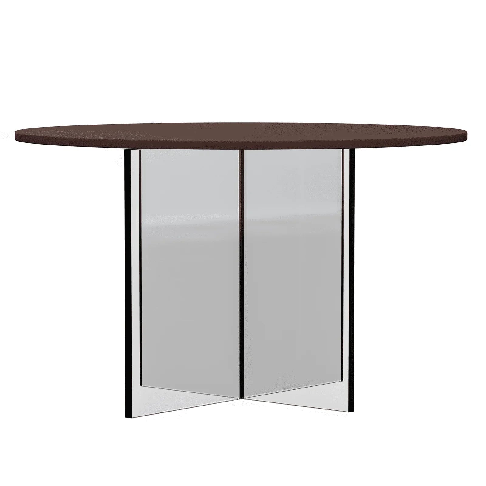 Valore Side Table with Round MDF Tabletop and Sturdy Acrylic Cross Base - Elax Furniture