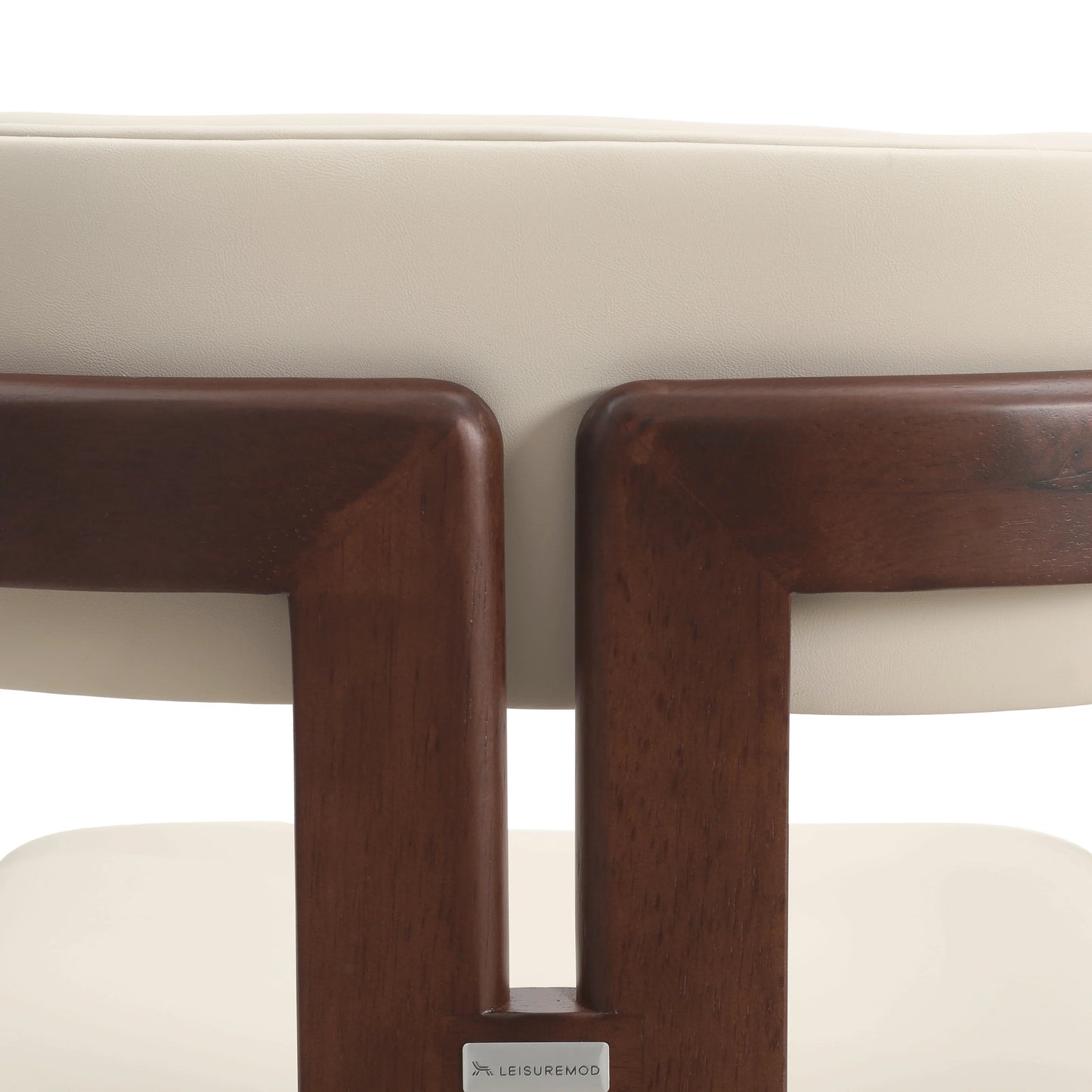 Velo Series Dining Chair with Upholstered Leather and Rubberwood Legs - Elax Furniture
