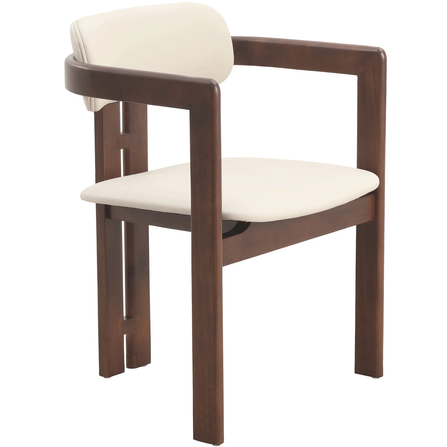 Velo Series Dining Chair with Upholstered Leather and Rubberwood Legs - Elax Furniture