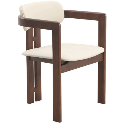 Velo Series Dining Chair with Upholstered Leather and Rubberwood Legs - Elax Furniture