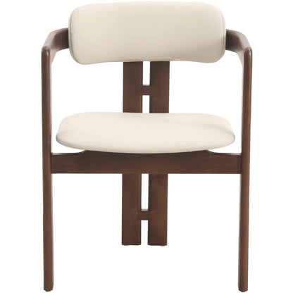 Velo Series Dining Chair with Upholstered Leather and Rubberwood Legs - Elax Furniture
