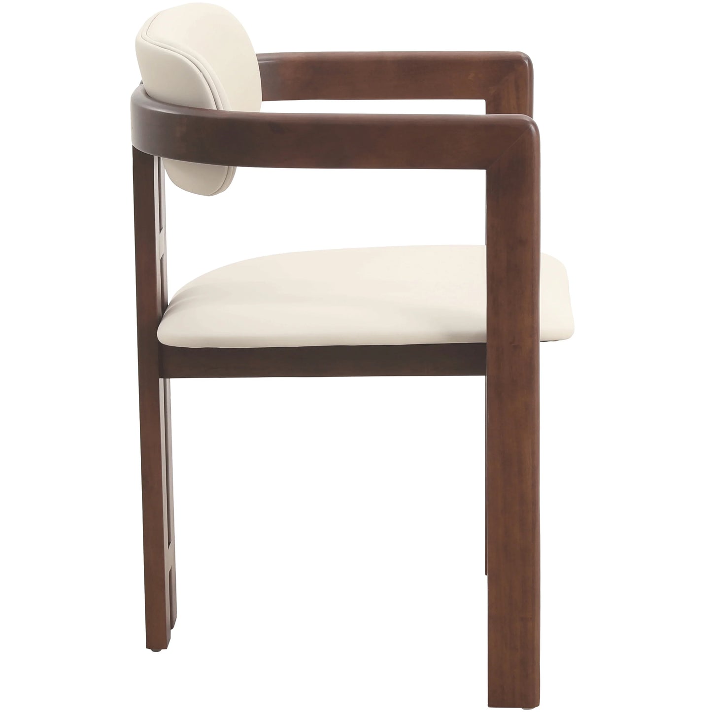 Velo Series Dining Chair with Upholstered Leather and Rubberwood Legs - Elax Furniture