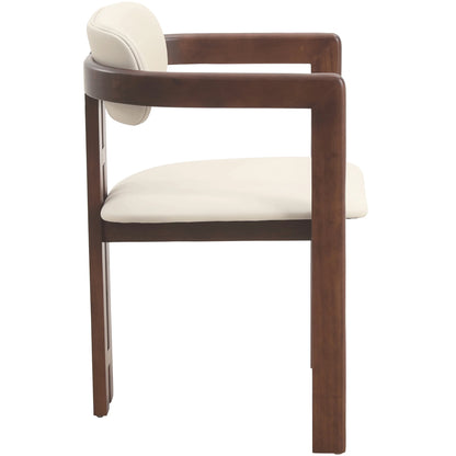 Velo Series Dining Chair with Upholstered Leather and Rubberwood Legs - Elax Furniture