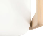 Velo Series Dining Chair with Upholstered Leather and Rubberwood Legs Natural White Dining Chair Leisuremod