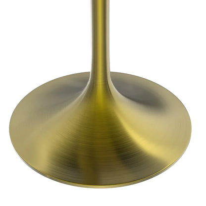 Verve 5-Piece Dining Set with 36" Round Dining Table Black MDF Top and Gold Base with 4 Velvet Dining Chairs in Black Steel Legs - Elax Furniture