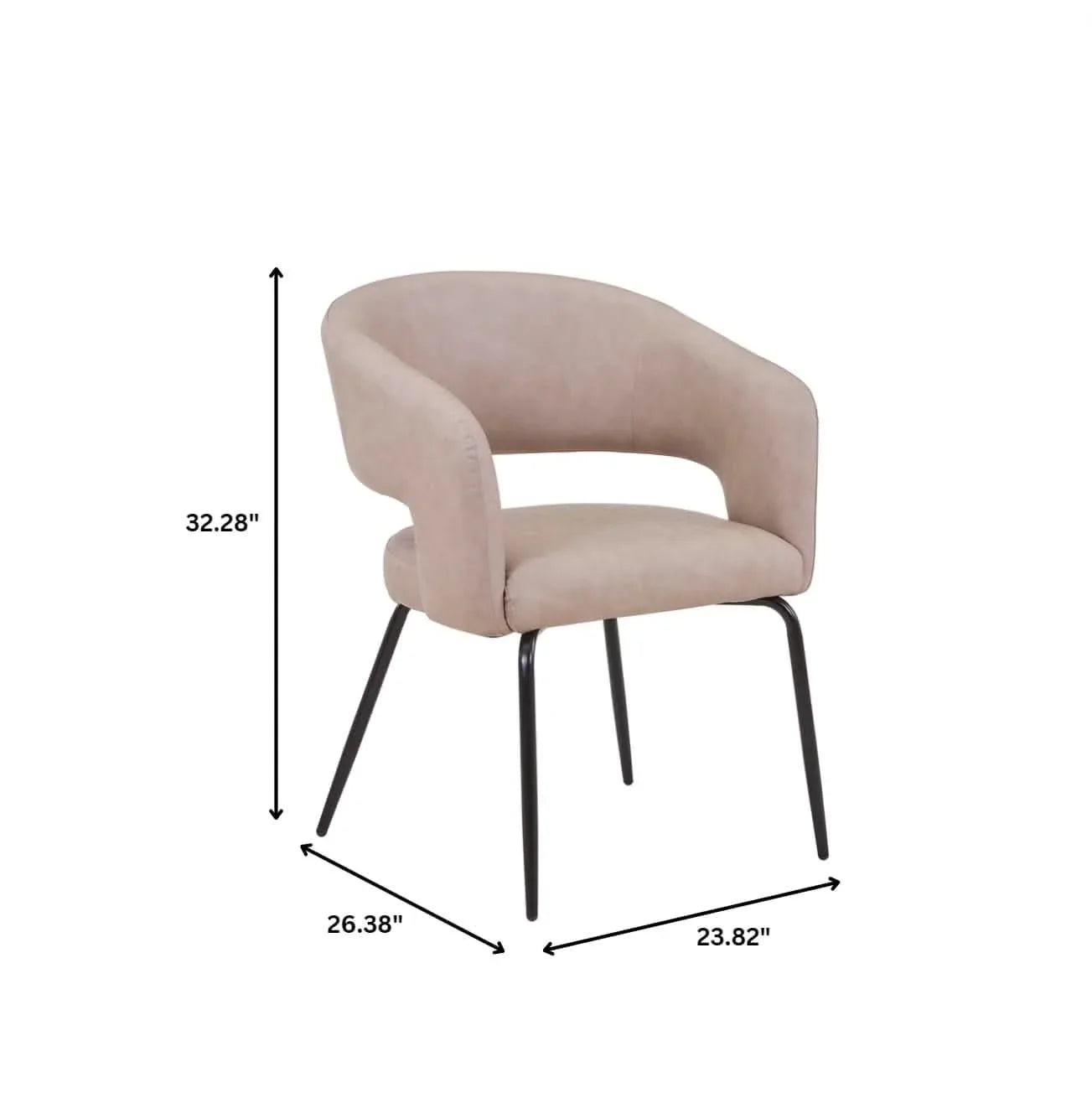 Verve 5-Piece Dining Set with 36" Round Dining Table in Black MDF Top and 4 Dining Chairs Upholstered in Velvet/Leather - Elax Furniture