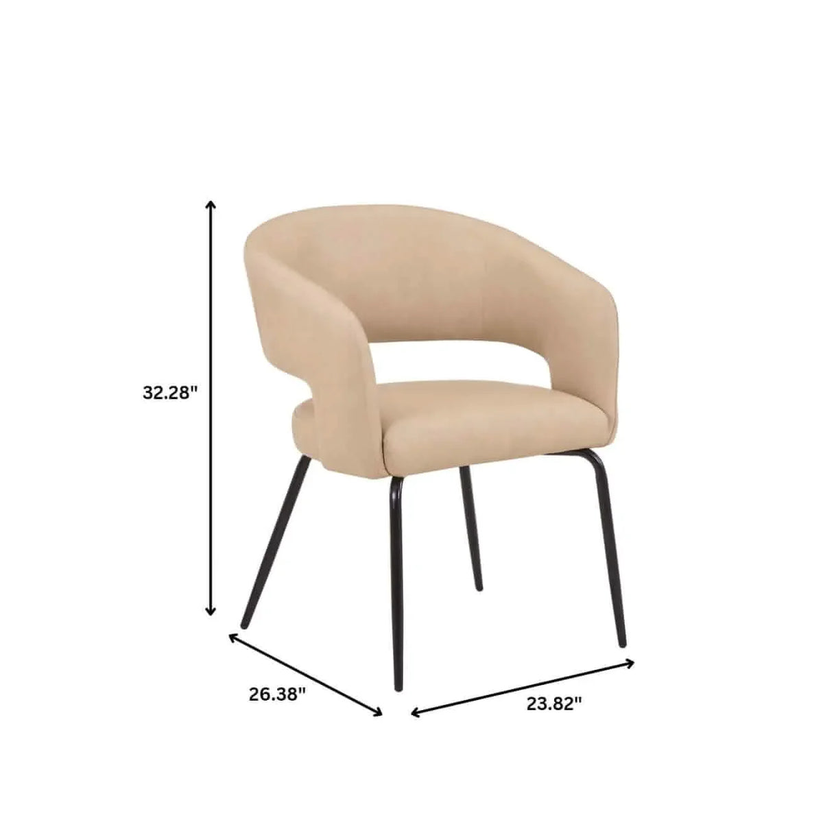 Verve 5-Piece Dining Set with 36" Round Dining Table in Black MDF Top and 4 Dining Chairs Upholstered in Velvet/Leather - Elax Furniture