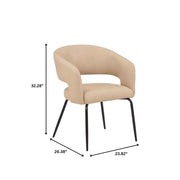 Verve 5-Piece Dining Set with 36" Round Dining Table in Black MDF Top and 4 Dining Chairs Upholstered in Velvet/Leather - Elax Furniture