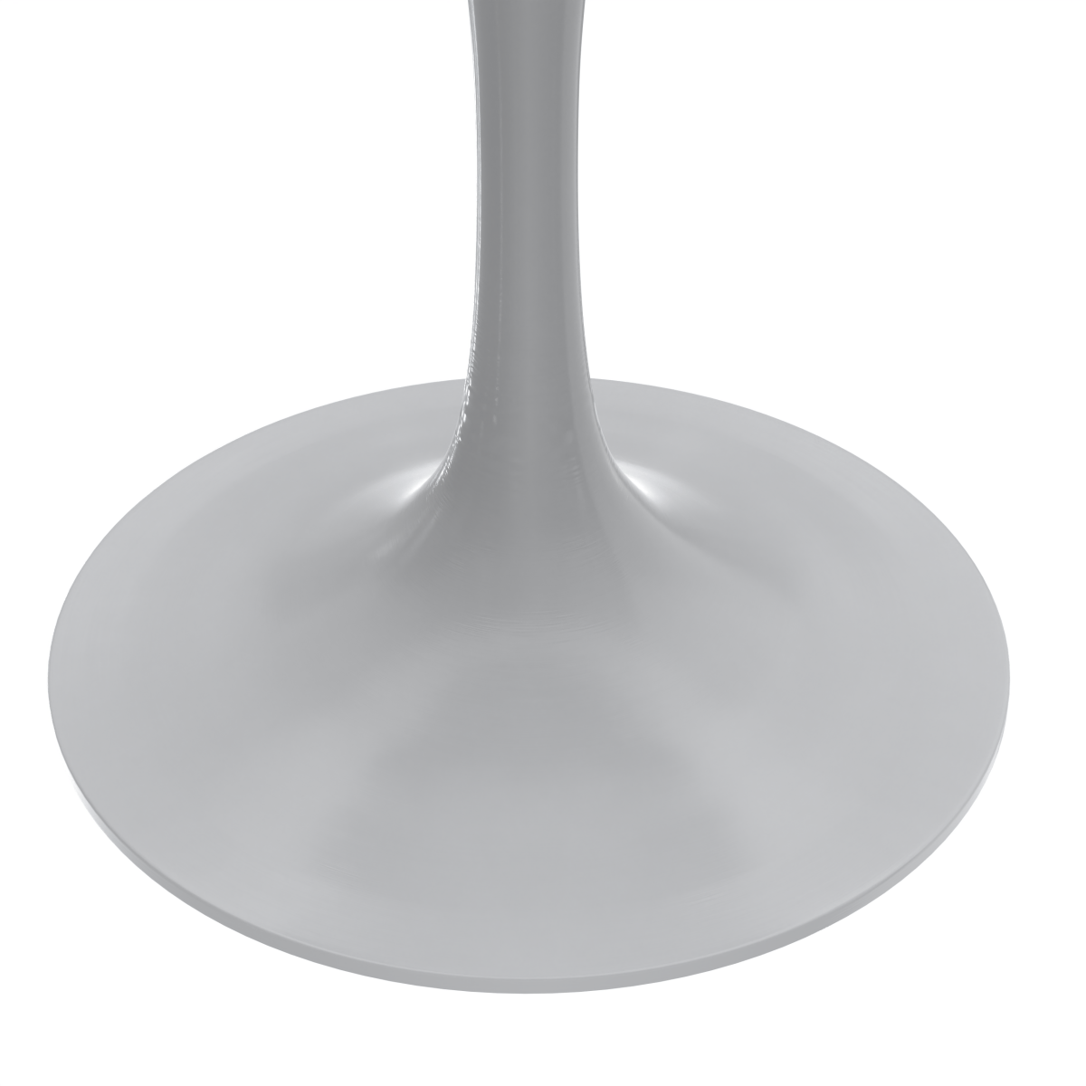 Verve Round Dining Table with MDF/Sintered Stone/Resin Tabletop in White Stainless Steel Pedestal Base MDF 27 Inch Black Dining Table Leisuremod