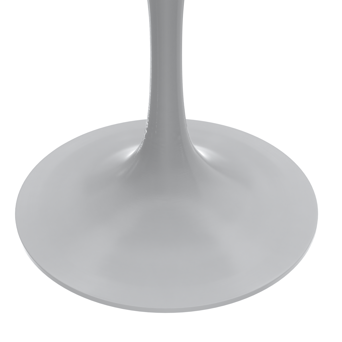 Verve Round Dining Table with MDF/Sintered Stone/Resin Tabletop in White Stainless Steel Pedestal Base MDF 27 Inch Natural Wood Dining Table Leisuremod