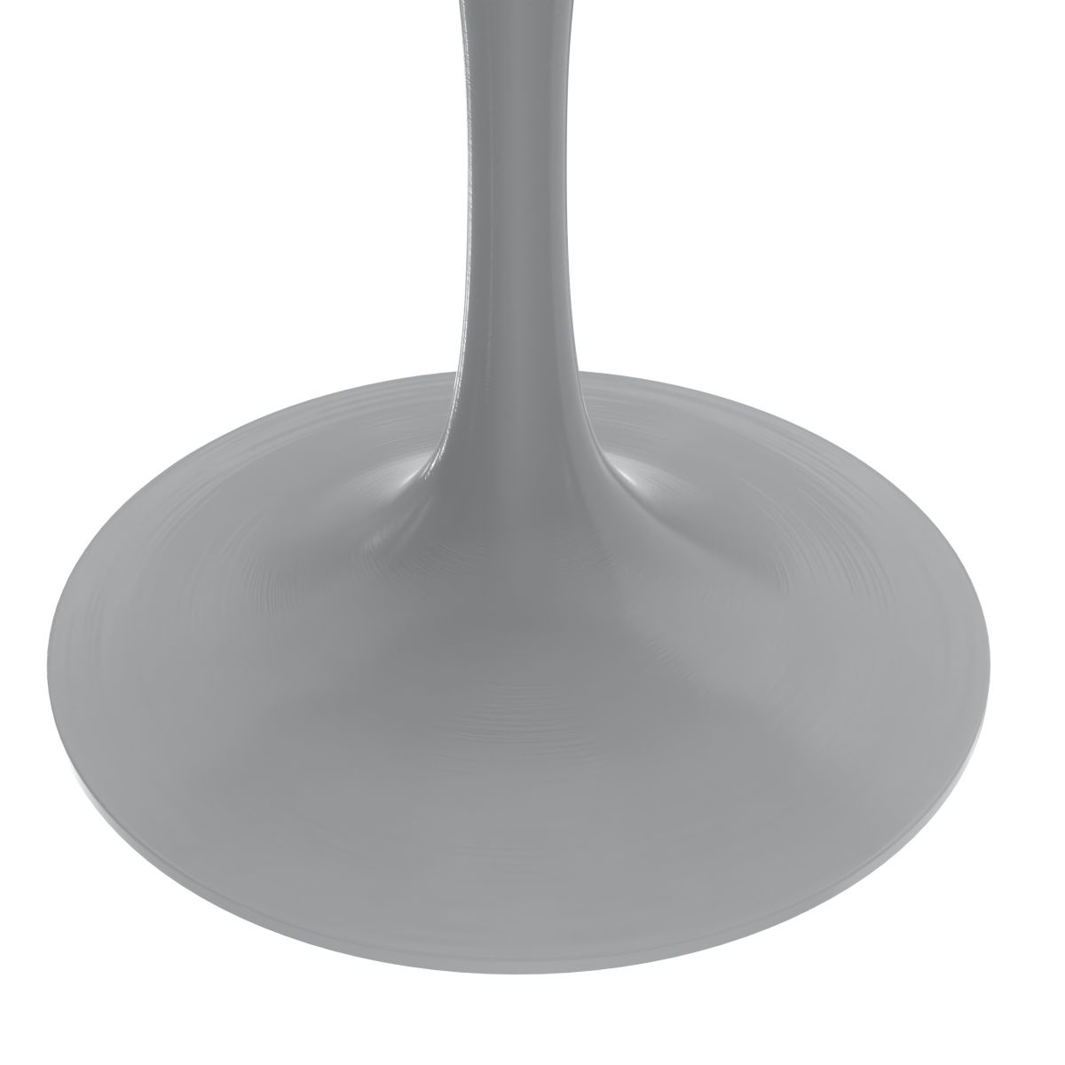 Verve Round Dining Table with MDF/Sintered Stone/Resin Tabletop in White Stainless Steel Pedestal Base MDF 48 Inch Black Dining Table Leisuremod