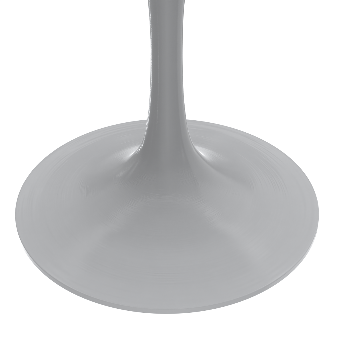 Verve Round Dining Table with MDF/Sintered Stone/Resin Tabletop in White Stainless Steel Pedestal Base MDF 36 Inch Natural Wood Dining Table Leisuremod