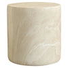Vintara Round Fiberstone Side Table with Brushed Finish – Indoor & Outdoor Accent Table