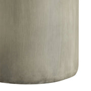 Vintara Round Fiberstone Side Table with Brushed Finish – Indoor & Outdoor Accent Table Cement Grey Side Table LeisureMod