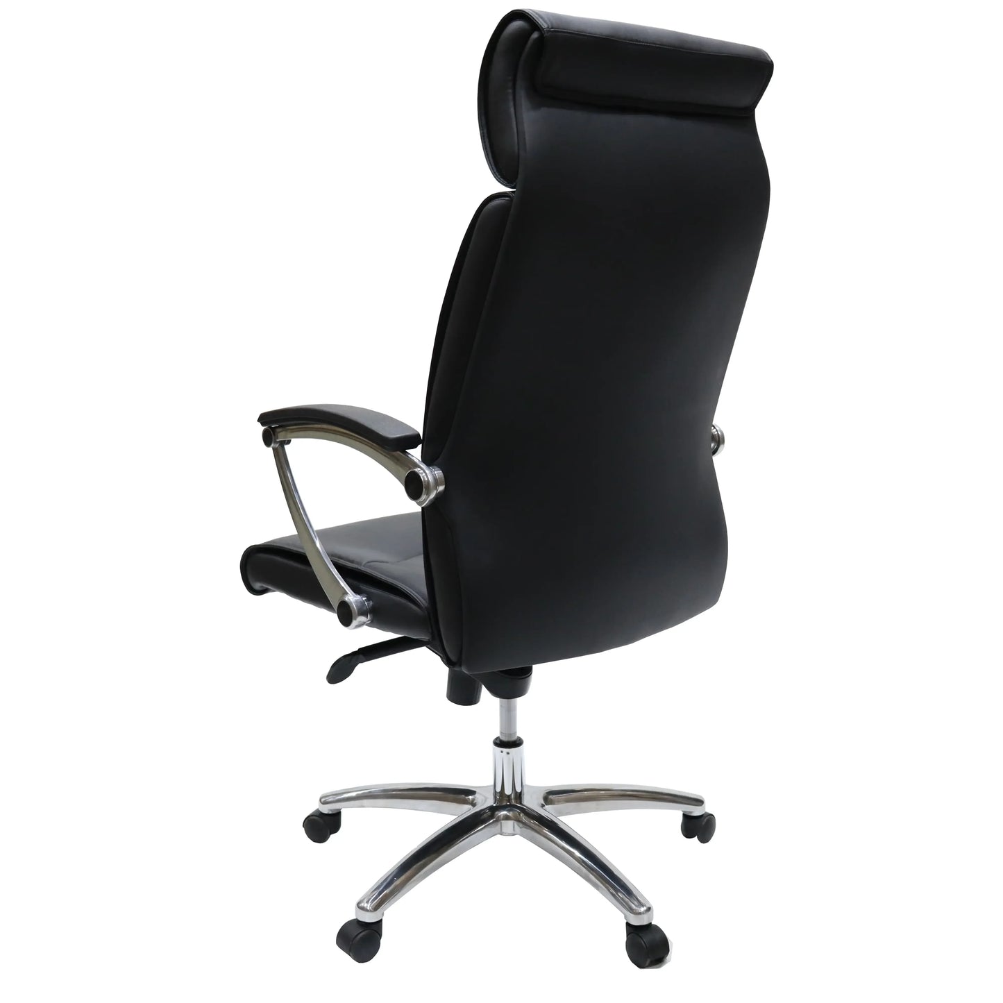 Vantage Leather Office Chair with Aluminum Base and Swivel, and Tilt - Elax Furniture