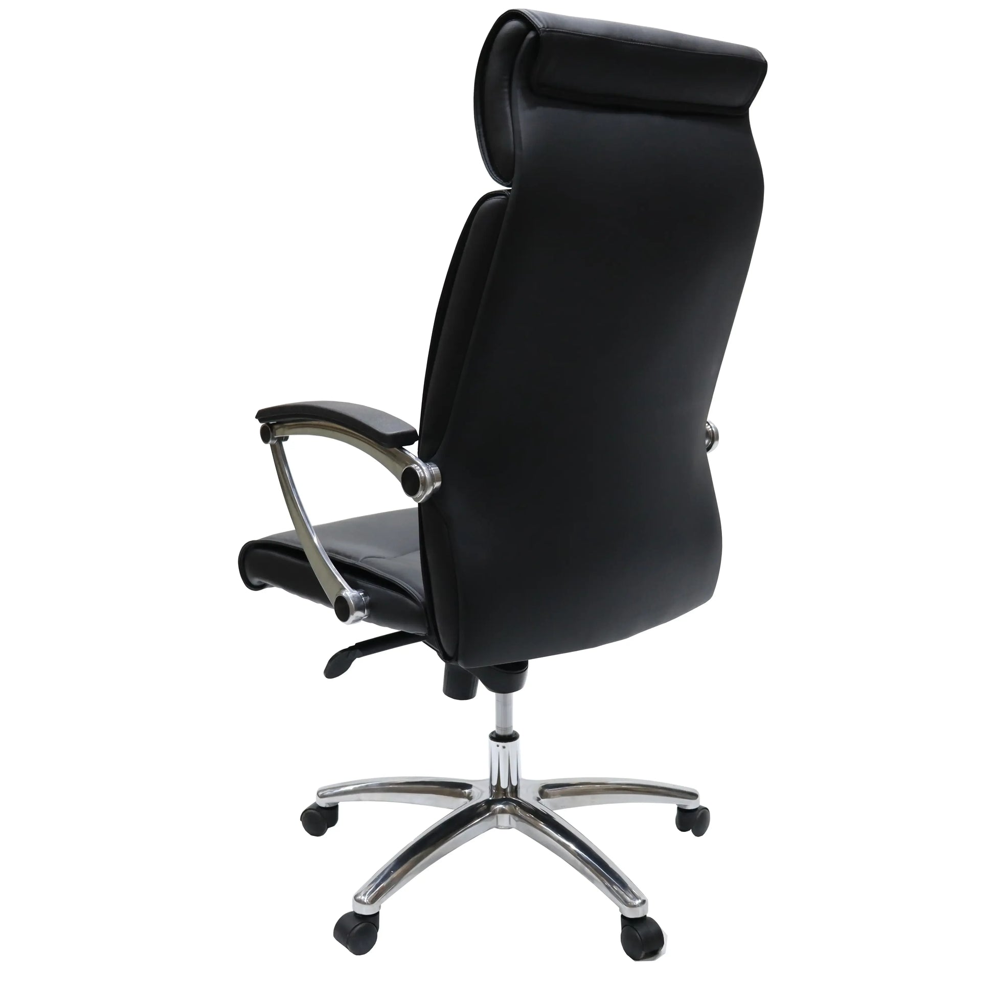 Vantage Leather Office Chair with Aluminum Base and Swivel, and Tilt - Elax Furniture