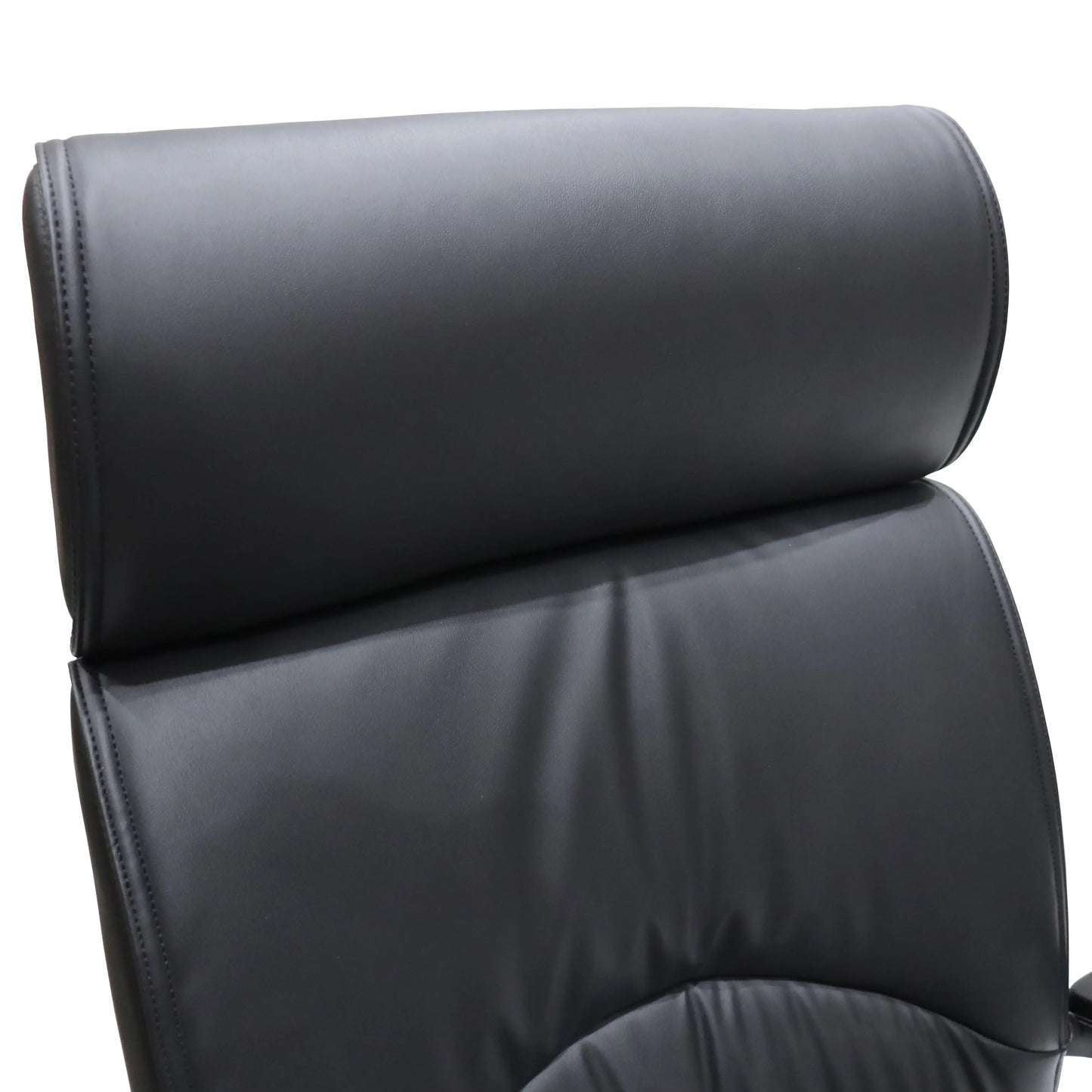 Vantage Leather Office Chair with Aluminum Base and Swivel, and Tilt - Elax Furniture