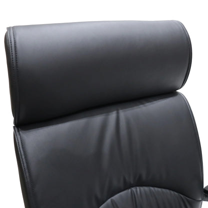 Vantage Leather Office Chair with Aluminum Base and Swivel, and Tilt - Elax Furniture