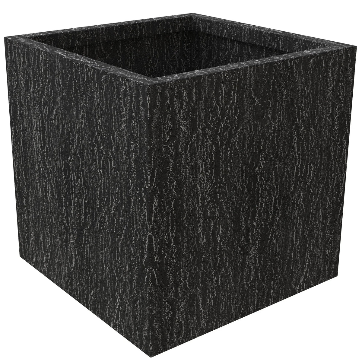 Verdura Modern 3 Piece Square Fiberstone and Clay Planter with Drainage Holes - Elax Furniture
