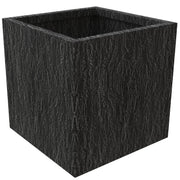 Verdura Modern 3 Piece Square Fiberstone and Clay Planter with Drainage Holes - Elax Furniture
