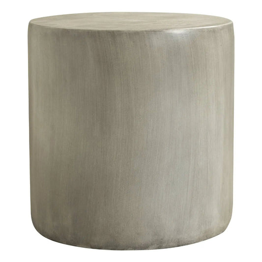 Vintara Round Fiberstone Side Table with Brushed Finish – Indoor & Outdoor Accent Table