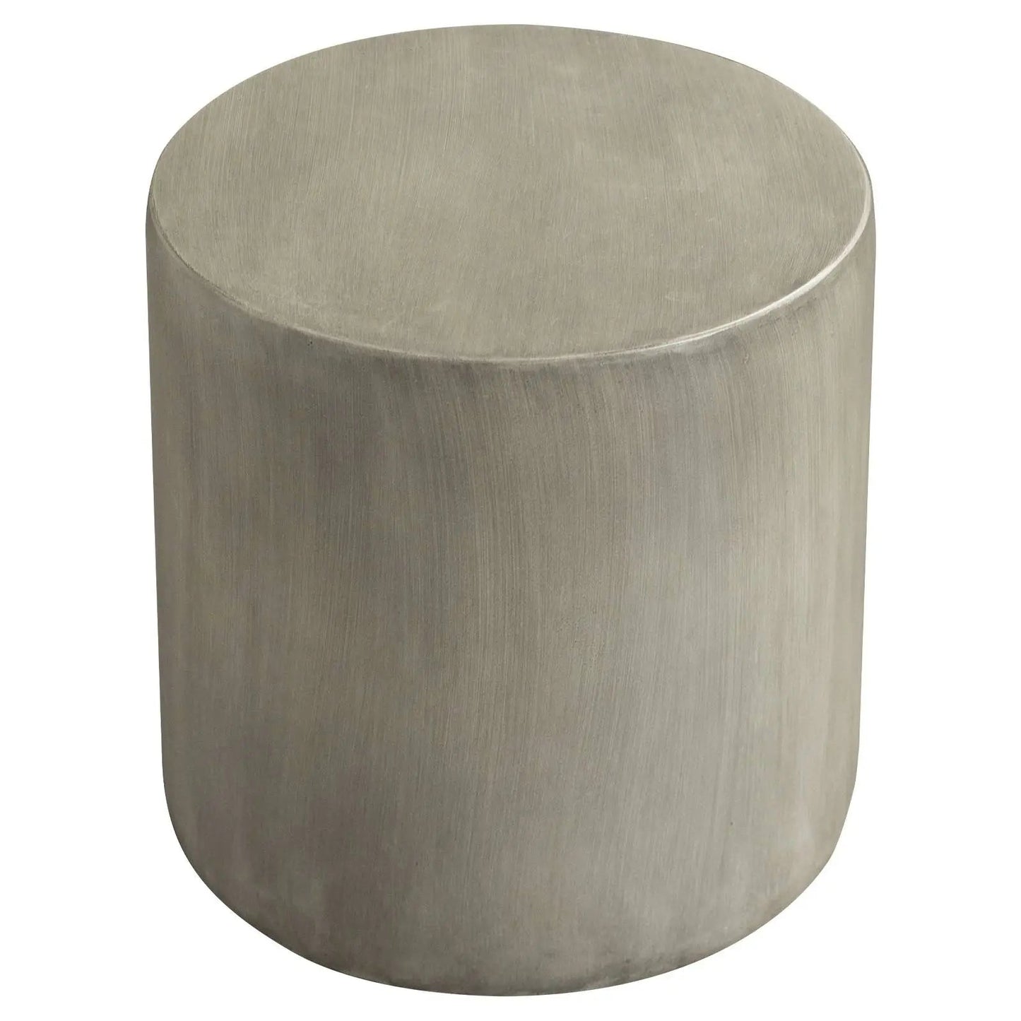 Vintara Round Fiberstone Side Table with Brushed Finish – Indoor & Outdoor Accent Table