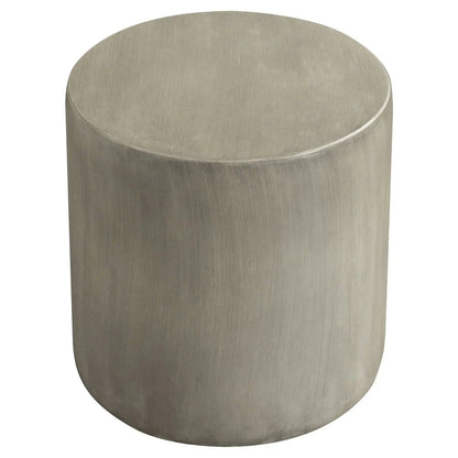 Vintara Round Fiberstone Side Table with Brushed Finish – Indoor & Outdoor Accent Table