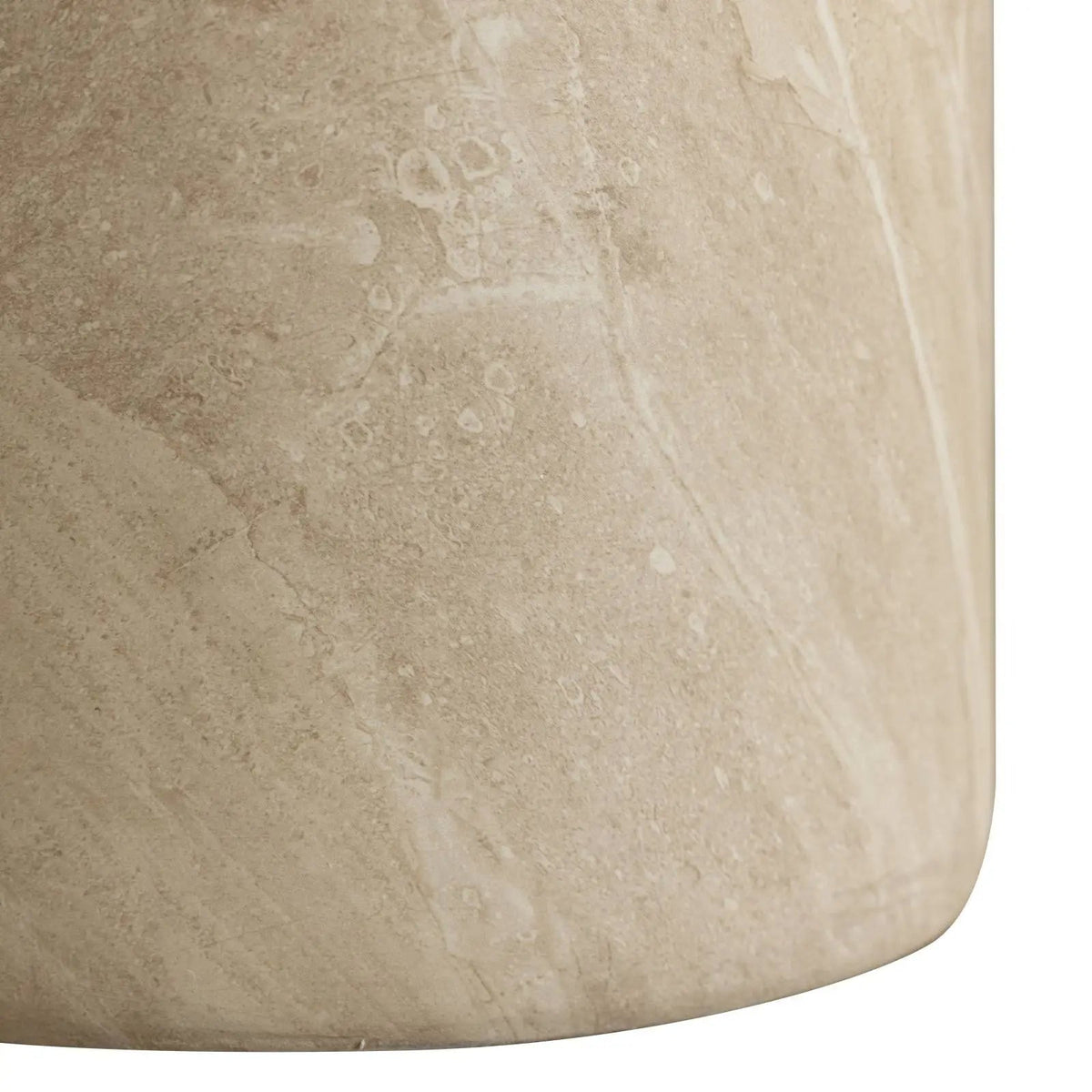 Vintara Round Fiberstone Side Table with Brushed Finish – Indoor & Outdoor Accent Table