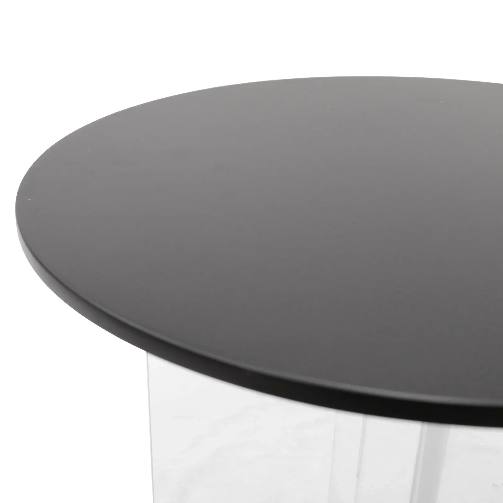 Valore Side Table with Round MDF Tabletop and Sturdy Acrylic Cross Base - Elax Furniture