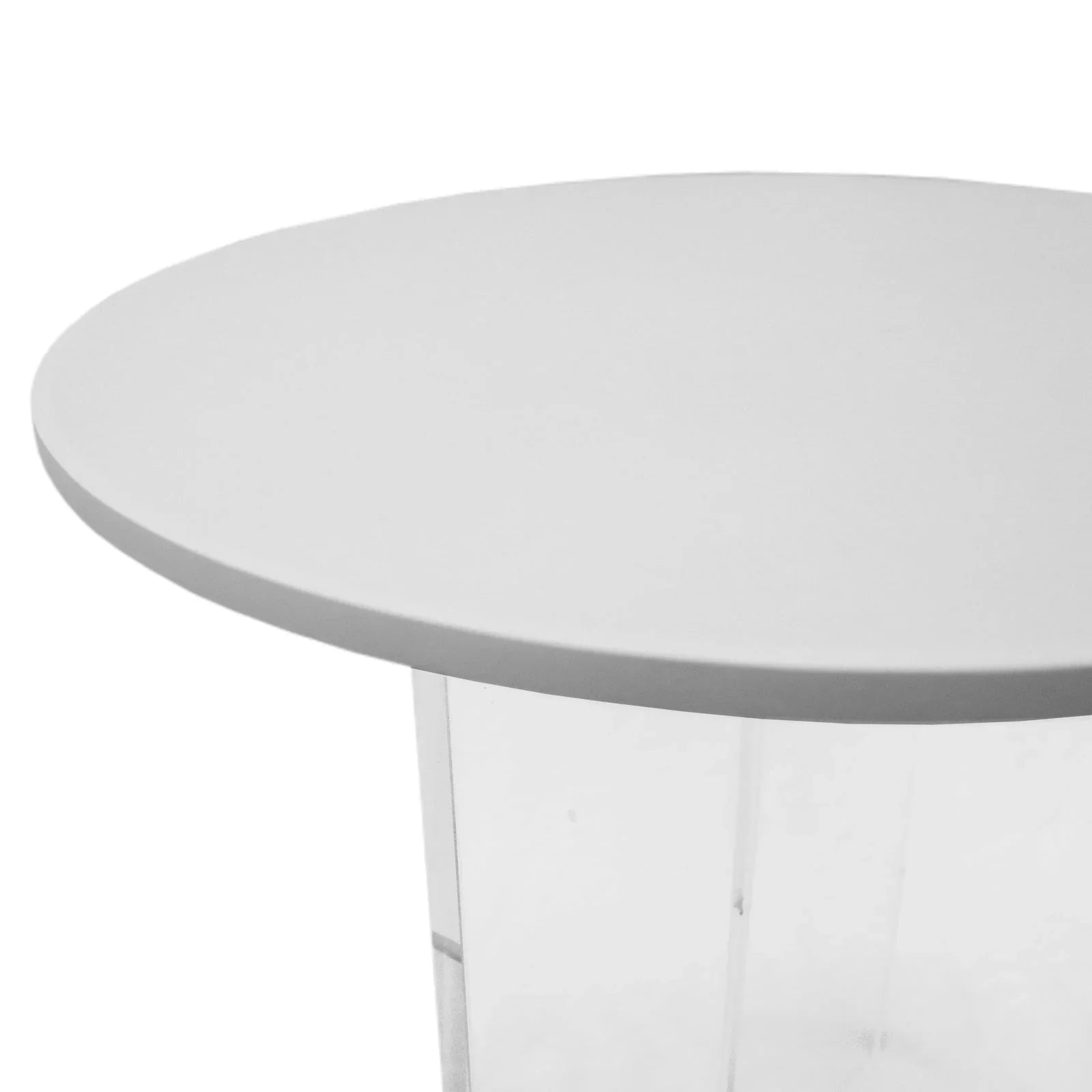 Valore Coffee Table with Round MDF Tabletop and Sturdy Acrylic Cross Base - Elax Furniture