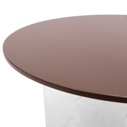 Valore Side Table with Round MDF Tabletop and Sturdy Acrylic Cross Base - Elax Furniture