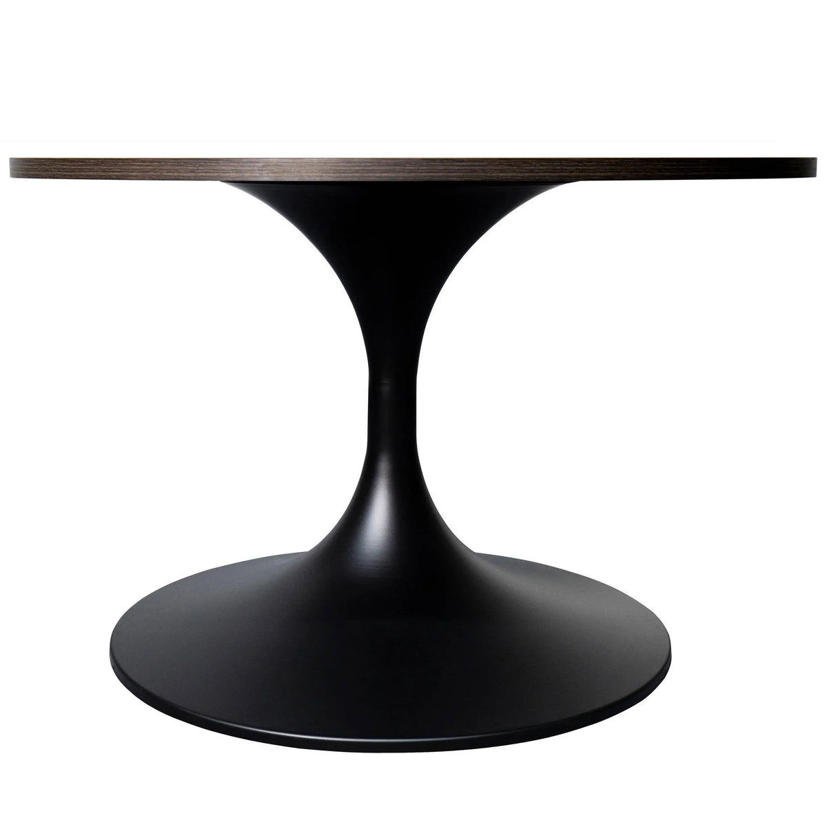 Verve 27” Round Coffee Table with MDF Top and Stainless Steel Base - Elax Furniture