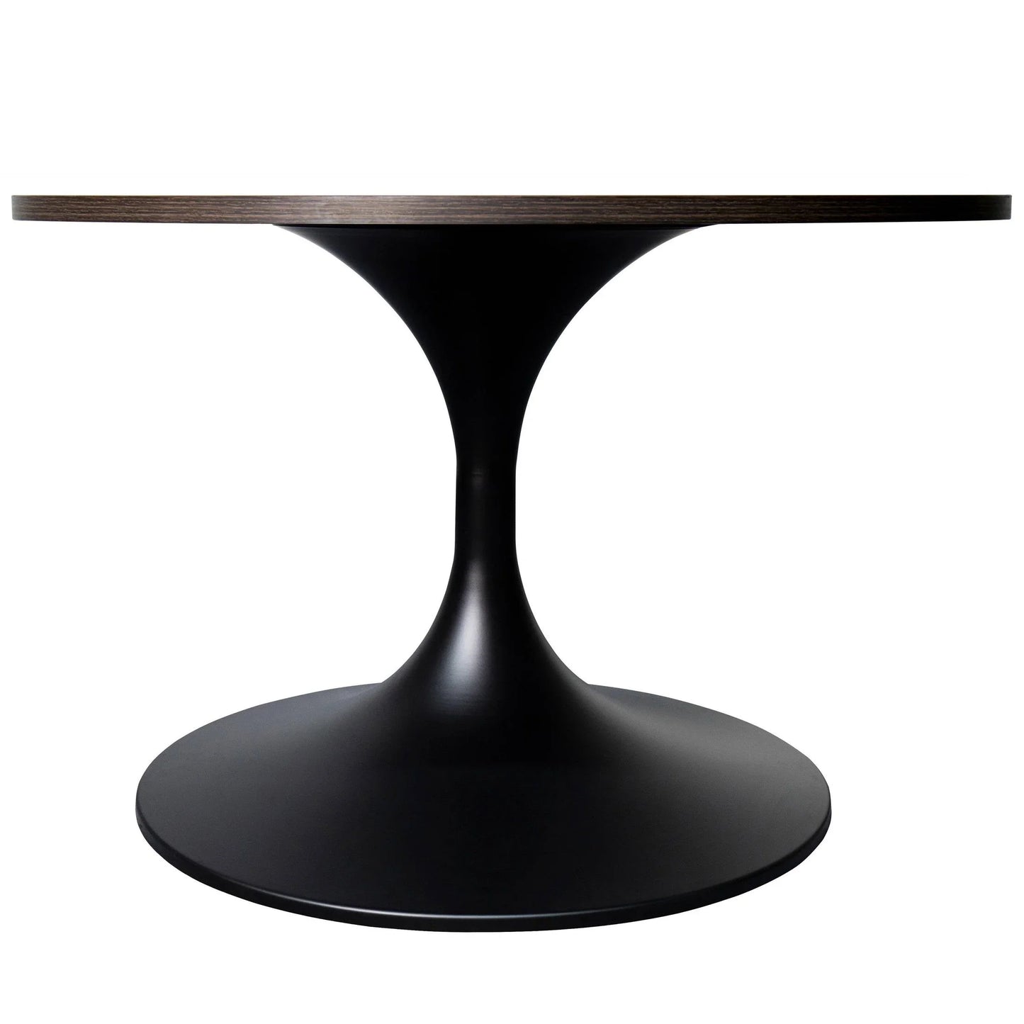 Verve 27” Round Coffee Table with MDF Top and Stainless Steel Base - Elax Furniture