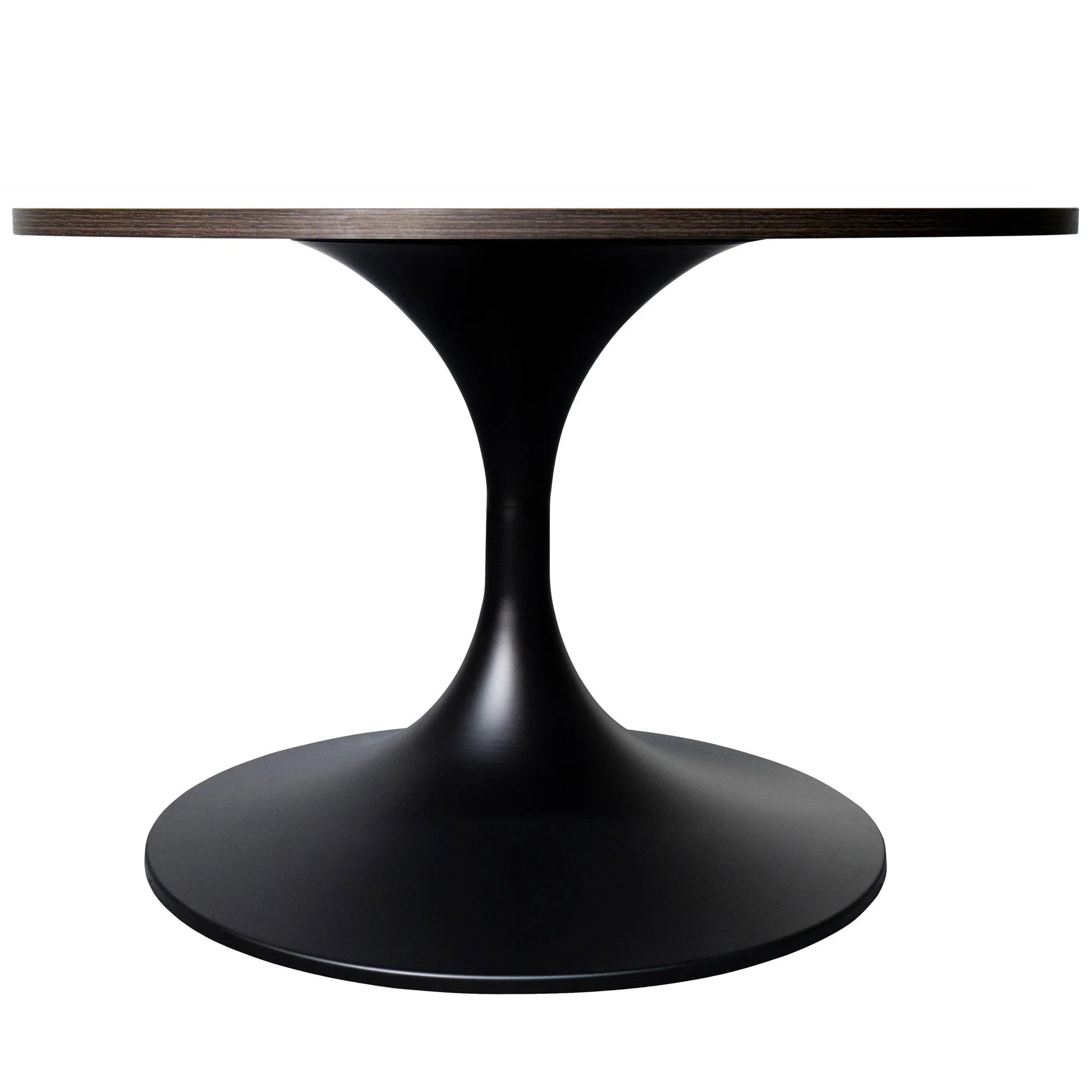 Verve 27” Round Coffee Table with MDF Top and Stainless Steel Base - Elax Furniture