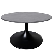 Verve 27” Round Coffee Table with Sintered Stone Top and Stainless Steel Base - Elax Furniture