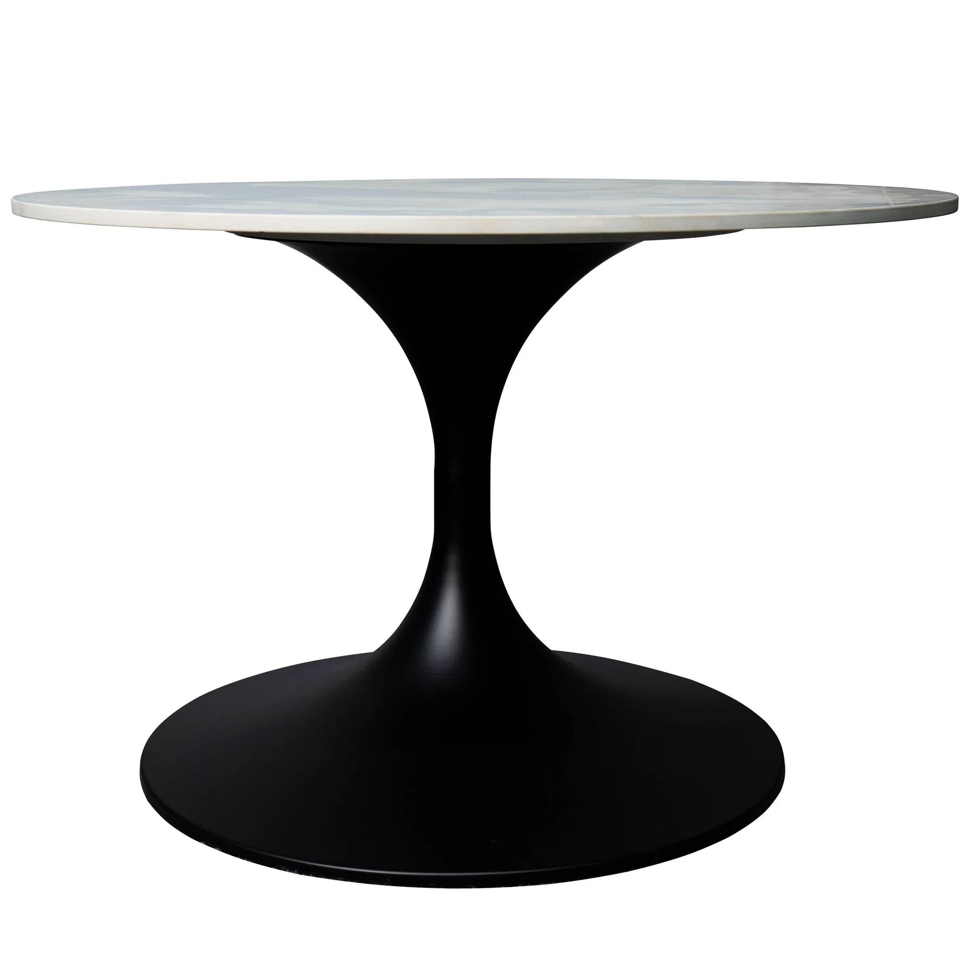 Verve 27” Round Coffee Table with Sintered Stone Top and Stainless Steel Base - Elax Furniture
