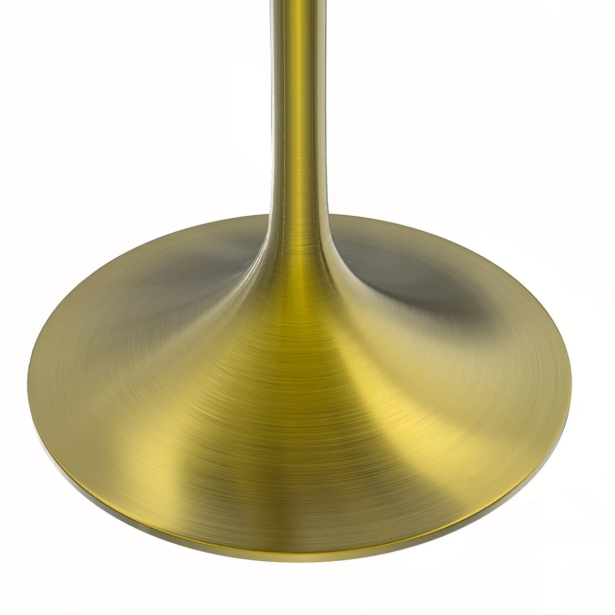 Verve Round Dining Table with MDF/Sintered Stone/Resin Tabletop in Gold Stainless Steel Pedestal Base - Elax Furniture