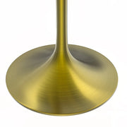 Verve Round Dining Table with MDF/Sintered Stone/Resin Tabletop in Gold Stainless Steel Pedestal Base - Elax Furniture