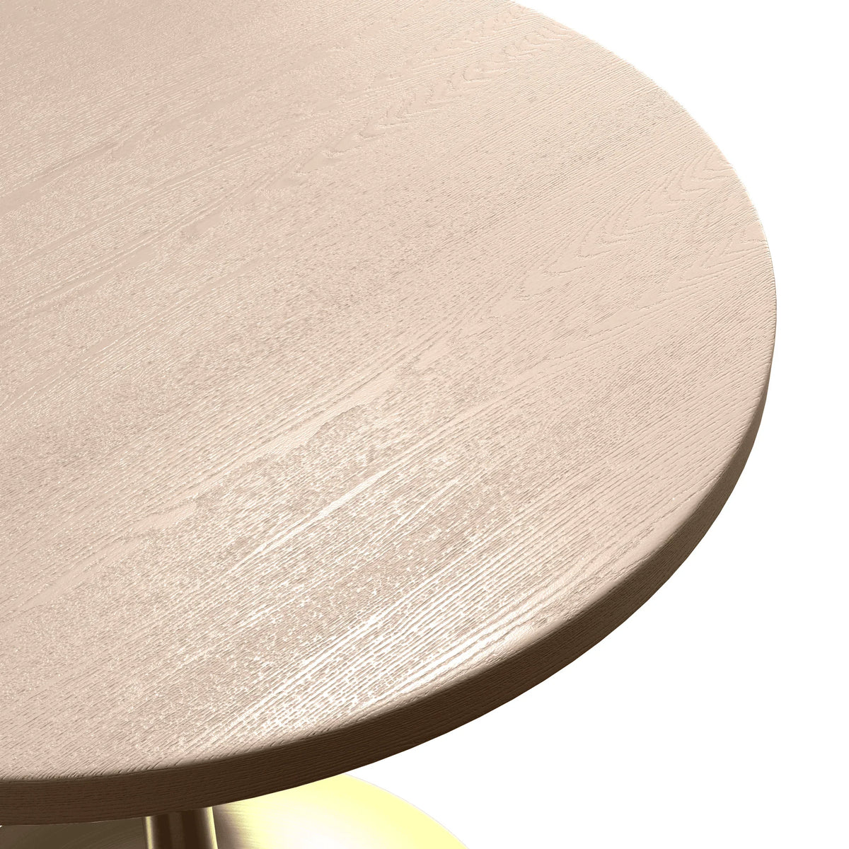 Verve Round Dining Table with MDF/Sintered Stone/Resin Tabletop in Gold Stainless Steel Pedestal Base - Elax Furniture