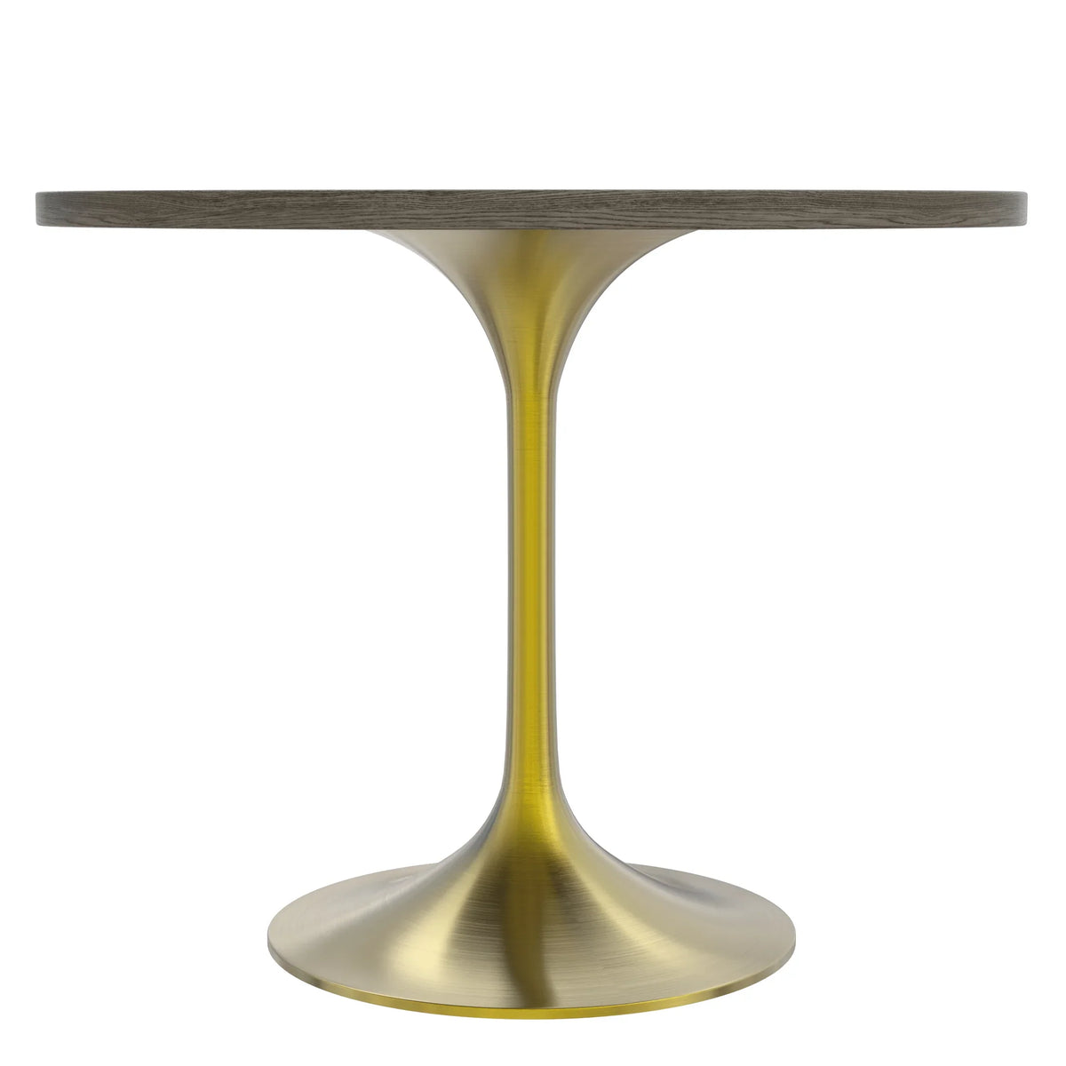 Verve Round Dining Table with MDF/Sintered Stone/Resin Tabletop in Gold Stainless Steel Pedestal Base - Elax Furniture
