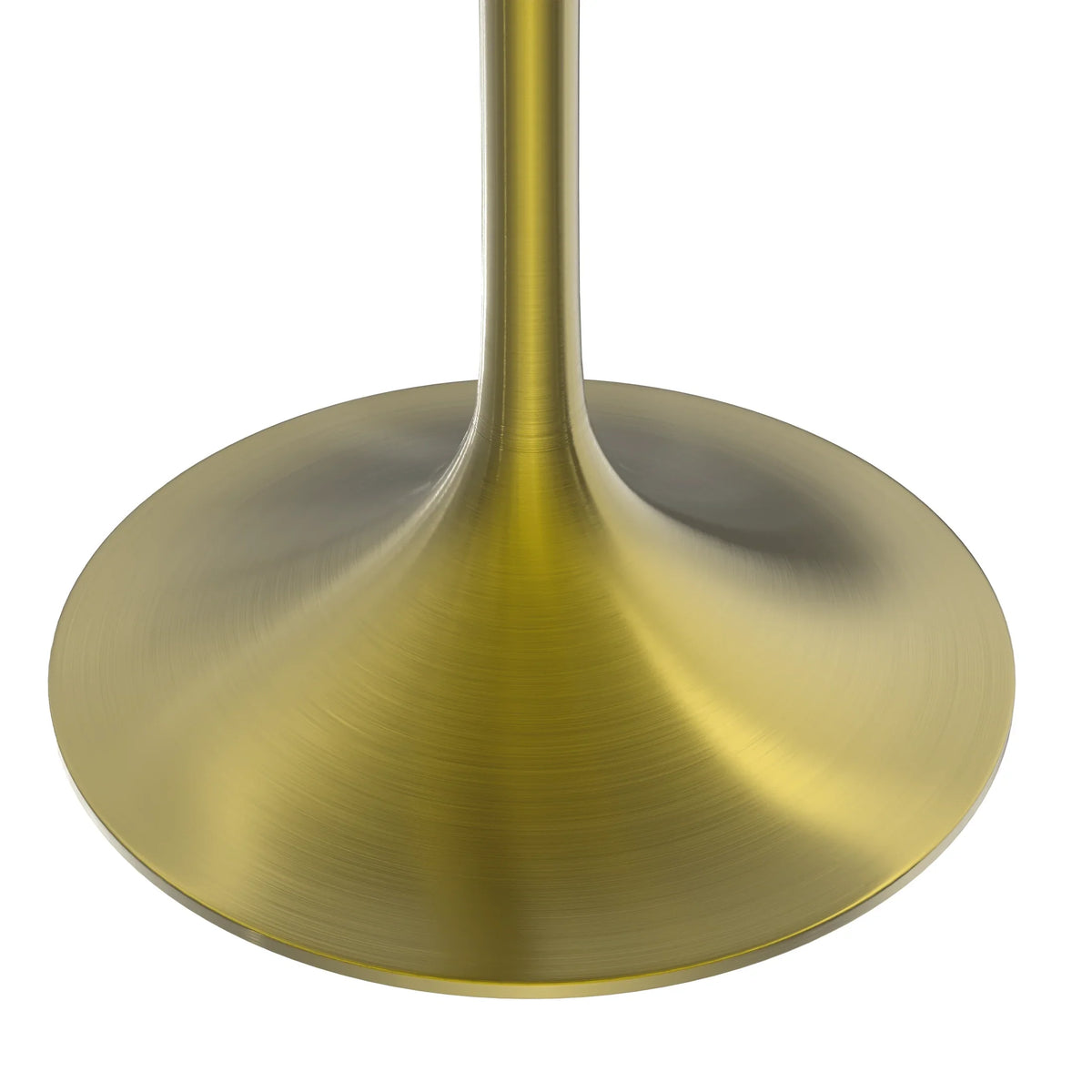 Verve Round Dining Table with MDF/Sintered Stone/Resin Tabletop in Gold Stainless Steel Pedestal Base - Elax Furniture