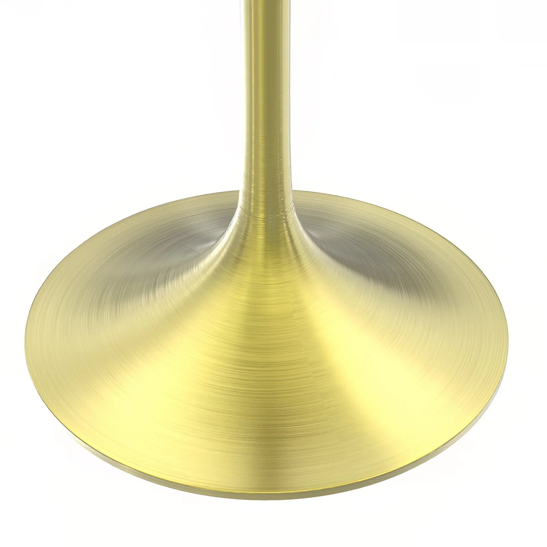 Verve Square Dining Table with a Laminated White Marbleized Tabletop and Brushed Gold Stainless Steel Base - Elax Furniture